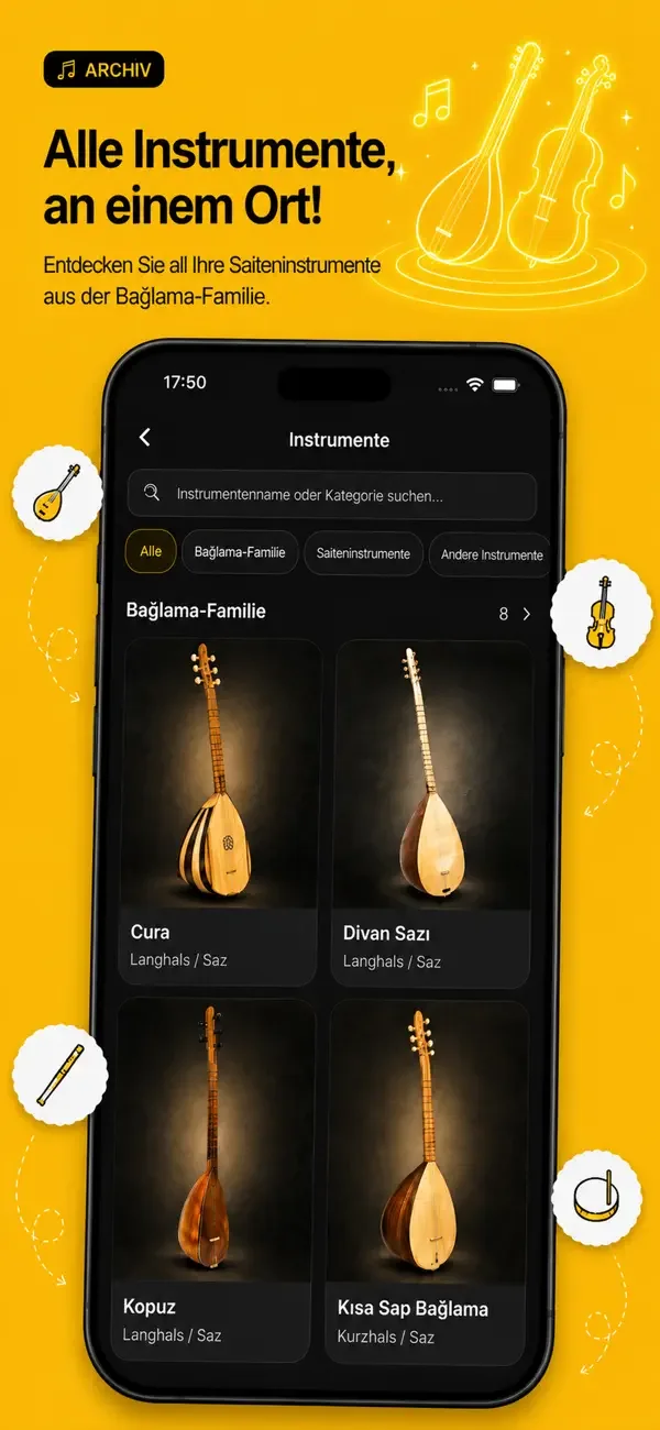 Saz Söz App-Screenshot — Einstellungen.