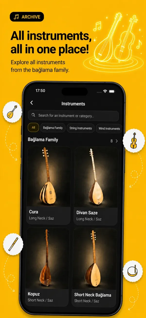 Saz Söz app screenshot — settings.