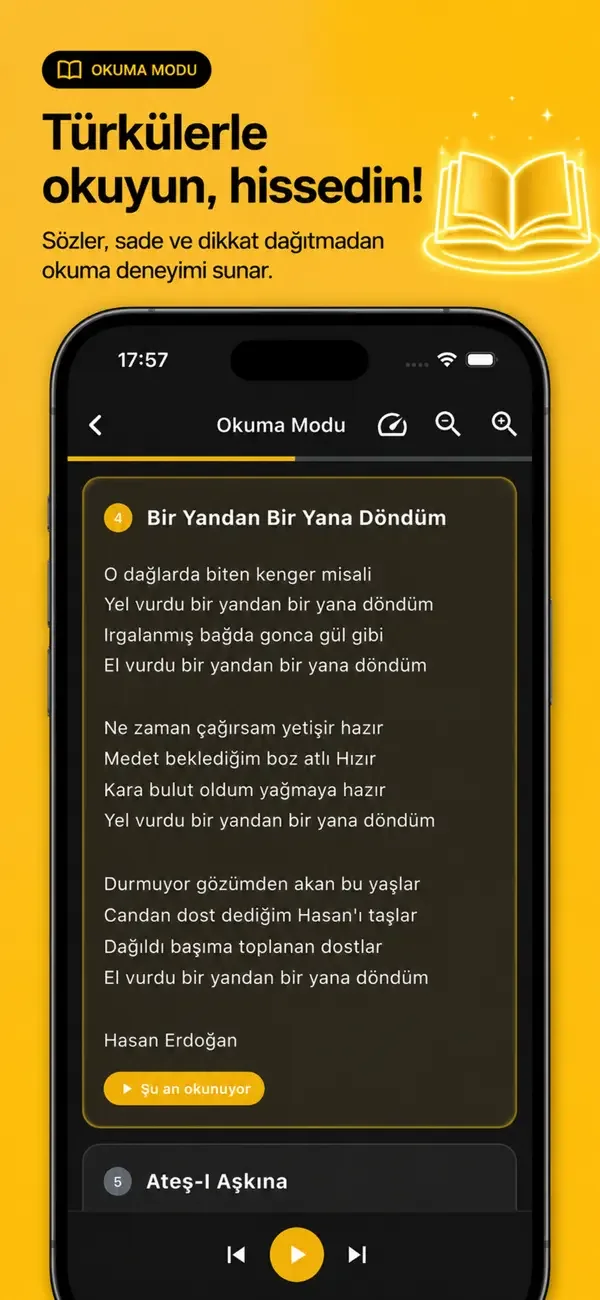 Saz Söz uygulama ekran görüntüsü — akort ve araçlar.