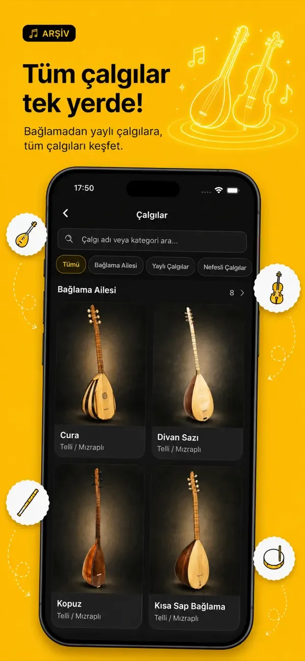 Saz Söz uygulama ekran görüntüsü — oturum.